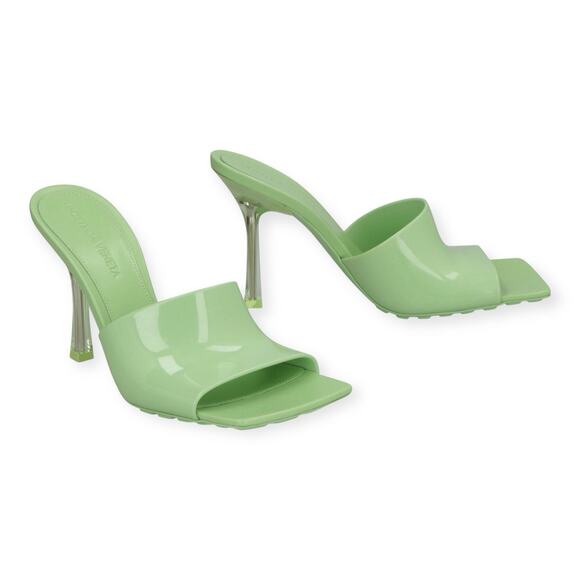 Womens lime High Heel Slide Sandals New With Box Size 38 - Picture 9 of 9